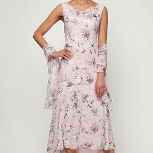 Alex Evenings Dress & Scarf/Wrap